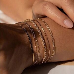 Brass Bracelet Set of 6 - Women Jewelry
